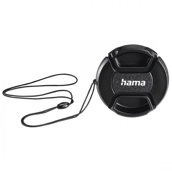 Hama Smart-Snap Lens Cap with Cord, For Lenses w/ 49mm Filter Thread-1