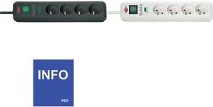 brennenstuhl Steckdosenleiste "Eco-Line", 4-fach, schwarz (1159701) - 1 Stück (1159701)
