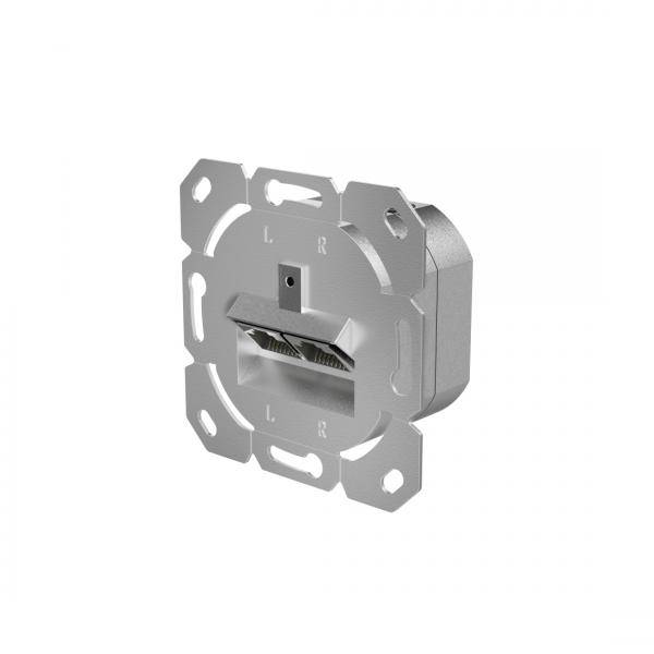 Hama Netzwerkdose, CAT-6a, 10 Gbit/s, geschirmt, 2 Ports, Unterputz (00200775)