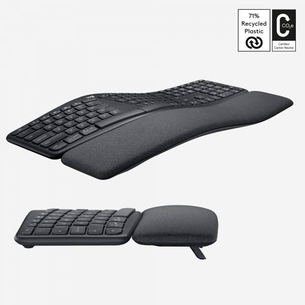 Logitech ERGO K860 tastiera RF senza fili + Bluetooth US International Nero-3