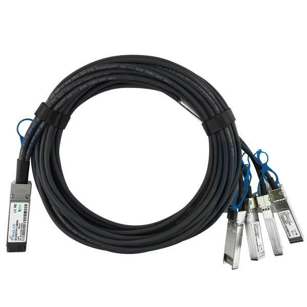 BlueOptics MCP7F00-A003-BL cavo InfiniBand 3 m QSFP28 4xSFP28 Nero, Argento-0