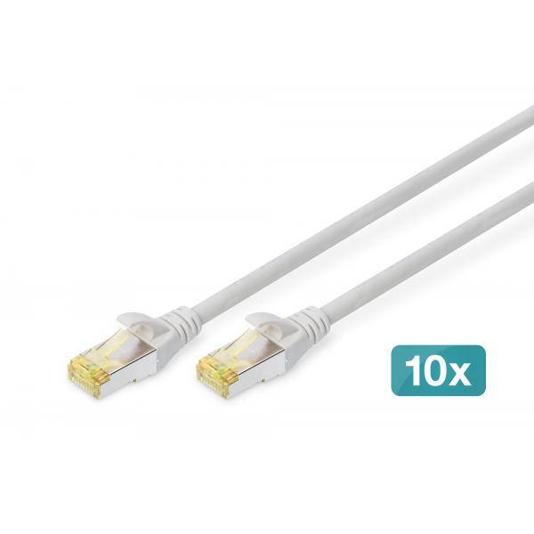 DIGITUS CAT 6A S/FTP Patchkabel, 10 Stück