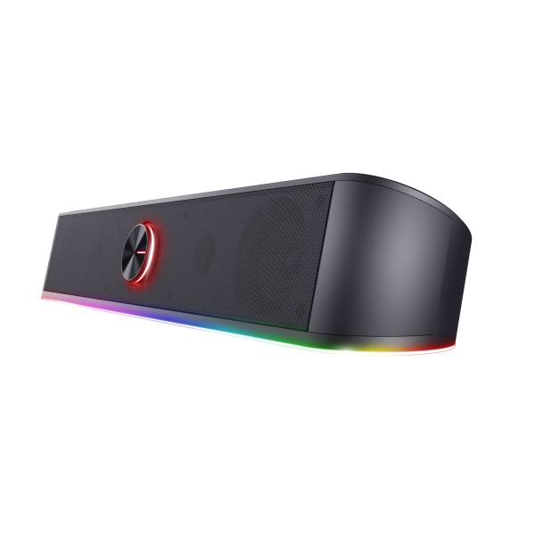 SOUNDBAR TRUST GXT619 THORNE 12W ILLUMINATA RGB LED REGOLABILE ALTOPARLANTI STEREO USB BLACK-1