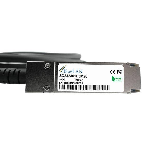 BlueOptics CBL-NTWK-0892-OPC20-BL cavo InfiniBand 2 m QSFP28 Nero, Argento-2