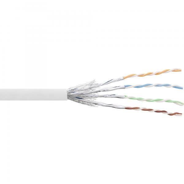 Cavo patch InLine Cat.6 S/FTP (PiMf) - bianco - AWG27 - PVC - CU - 100 m