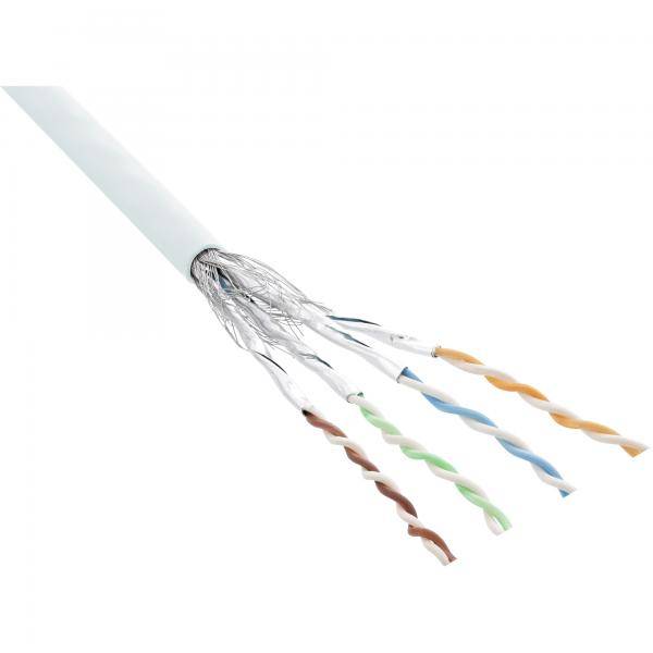 Cavo patch InLine Cat.6 S/FTP (PiMf) - bianco - AWG27 - PVC - CU - 100 m-1