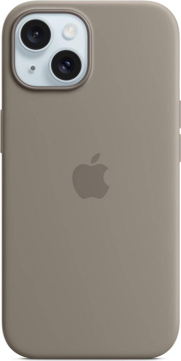 Custodia Apple in silicone con MagSafe per Apple iPhone 15, marrone argilla