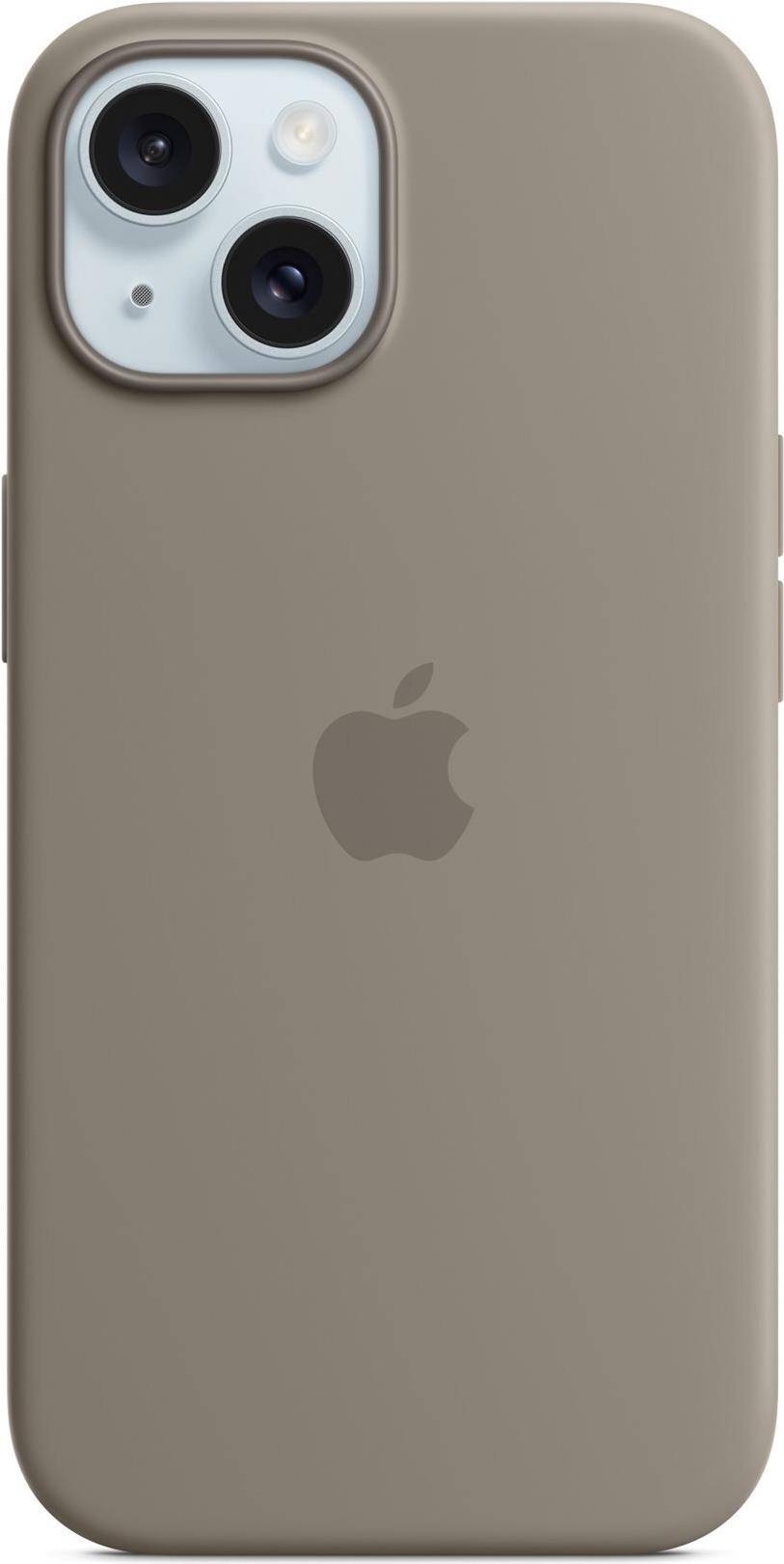 Custodia Apple in silicone con MagSafe per Apple iPhone 15, marrone argilla-0