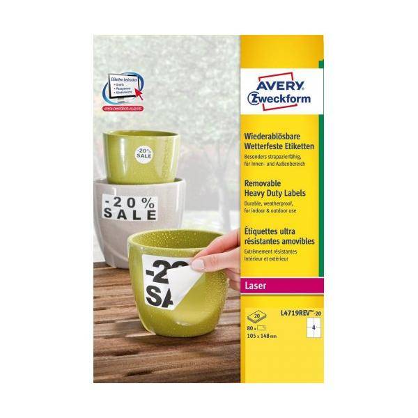 Avery L4719REV-20 etichetta per stampante Bianco Etichetta per stampante autoadesiva-1