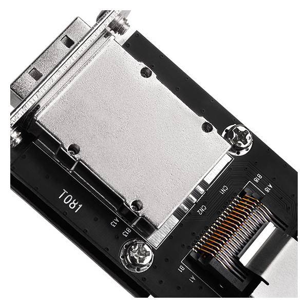 SilverStone SA011 - SAS-Blende intern zu extern - SAS 24Gbit/s - Mini SAS (SFF-8087) (W) zu 4 x 26-polige Mini SAS (W)-3