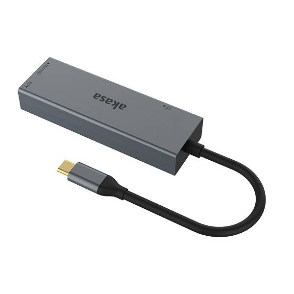Akasa AK-CR-09BK - CF - MicroSD (TransFlash) - SD - SDHC - SDXC - Grau - 5000 Mbit/s - macOS - Windows XP/7/8/10 - Chrom-2
