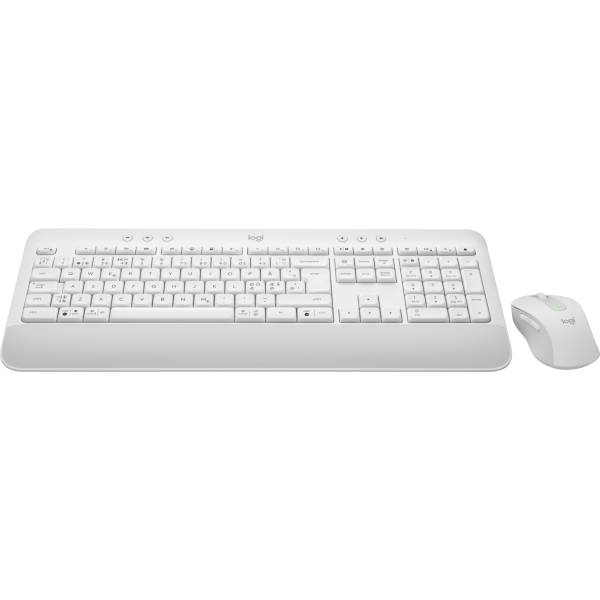 Logitech 920-011038 tastiera Mouse incluso Ufficio Bluetooth QWERTY Nordic Bianco (Logitech Signature MK650)-1