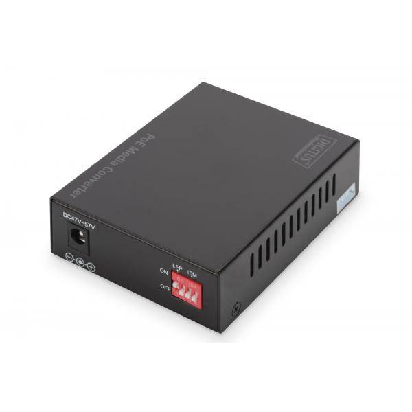 DIGITUS Gigabit PoE Medienkonverter, RJ45 / SFP, PSE-3
