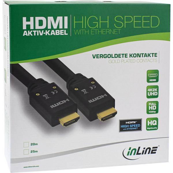 InLine HDMI Aktiv-Kabel - HDMI-High Speed mit Ethernet - 4K2K - ST/ST - 10m-2