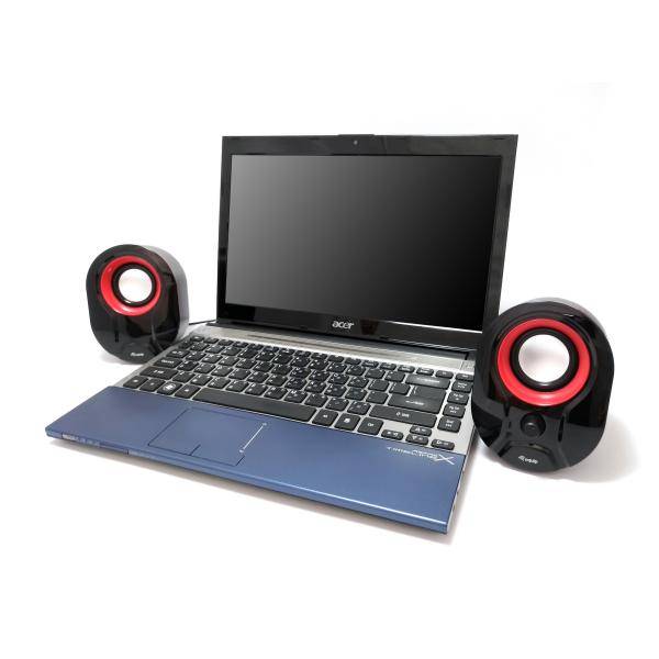 Conceptronic Mini Speaker Usb 2.0 3W Nero-Rosso Cablato-2