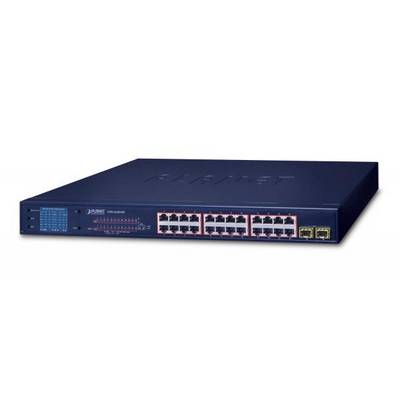 PLANET GSW-2620VHP switch di rete Non gestito Gigabit Ethernet (10/100/1000) Supporto Power over Ethernet (PoE) 1U Blu-0