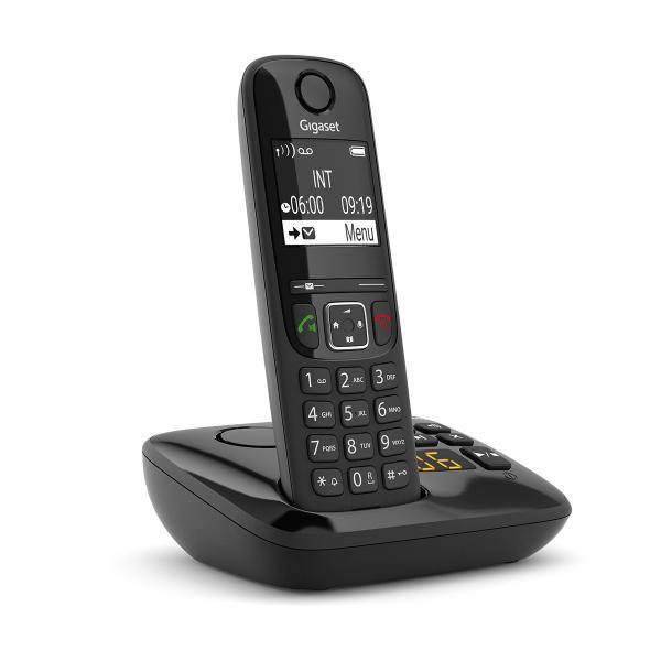 CORDLESS GIGASET AS 690 BLACK DECT CON SEGRETERIA-0