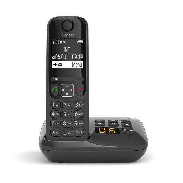 CORDLESS GIGASET AS 690 BLACK DECT CON SEGRETERIA-1