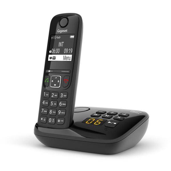 CORDLESS GIGASET AS 690 BLACK DECT CON SEGRETERIA-3