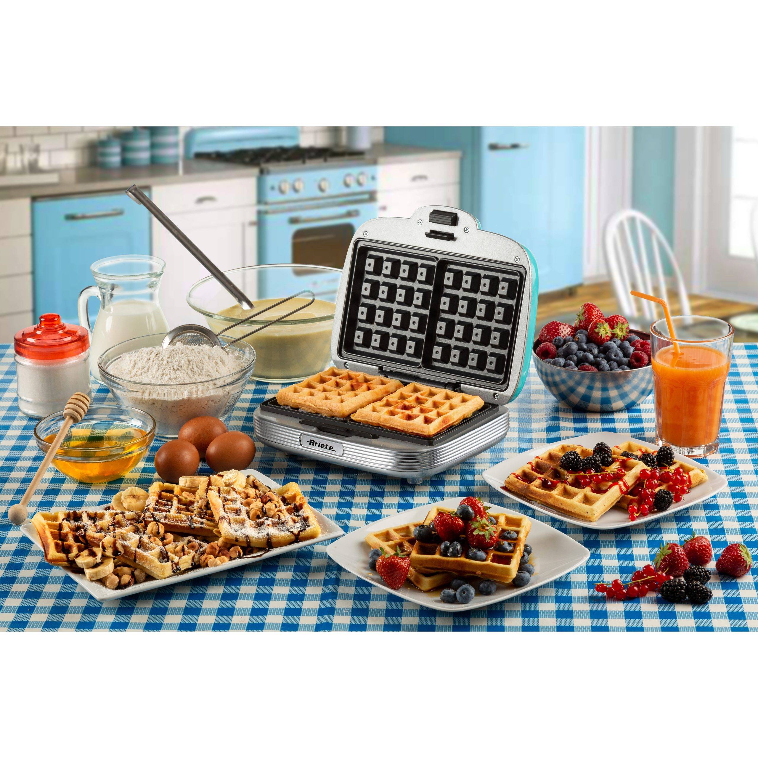1973/01, 2 waffle (s), rettangolare, blu, 700 W, 210 mm, 250 mm-1