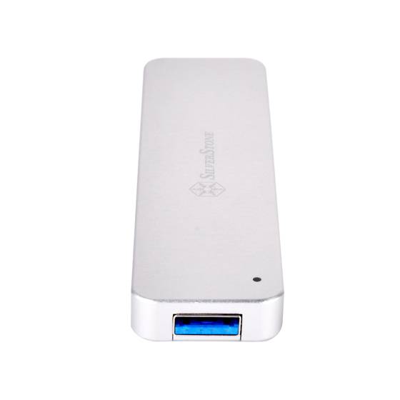SilverStone Mobile Series MS09 - Speichergehäuse - M.2 Card - USB 3,1 (Gen 2) - Silber (SST-MS09S)-2