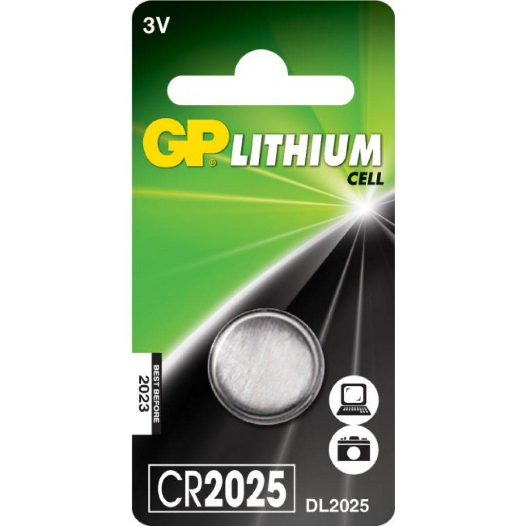 GP Battery Batteria al Litio a Bottone 3V CR2025 (Blister 1 Pezzo)-0
