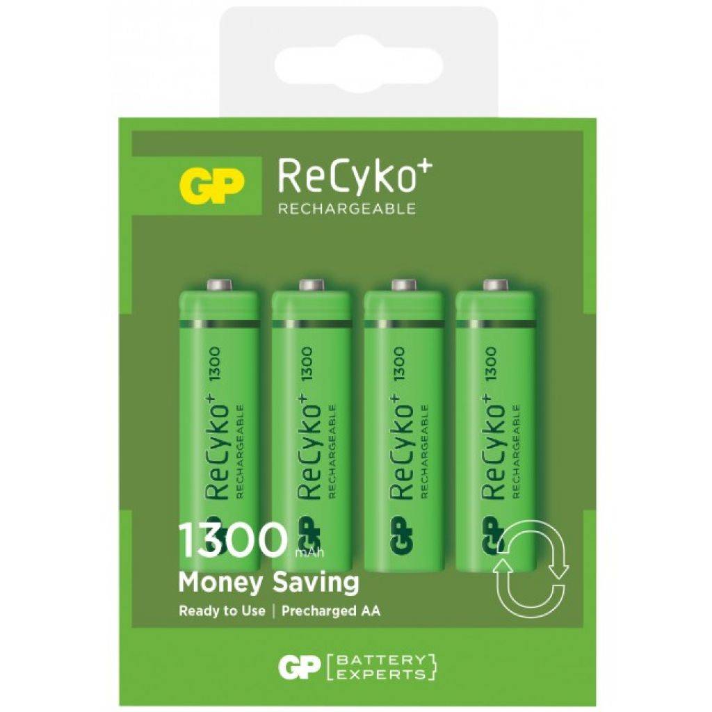 GP Battery Batteria Ricaricabile 1,2V Stilo AA 1300mAh 4pz-0