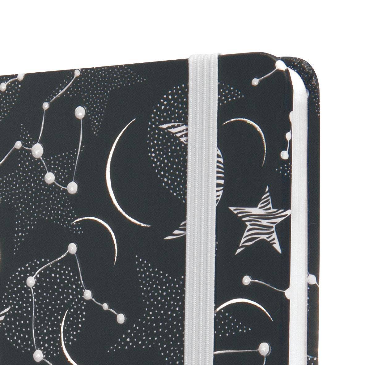 sigel Notizbuch Jolie Beauty "Cosmic Fantasy Black", DIN A5 135 x 203 mm, liniert, 80 g/qm weißes Papier, Hardcover - 1-3