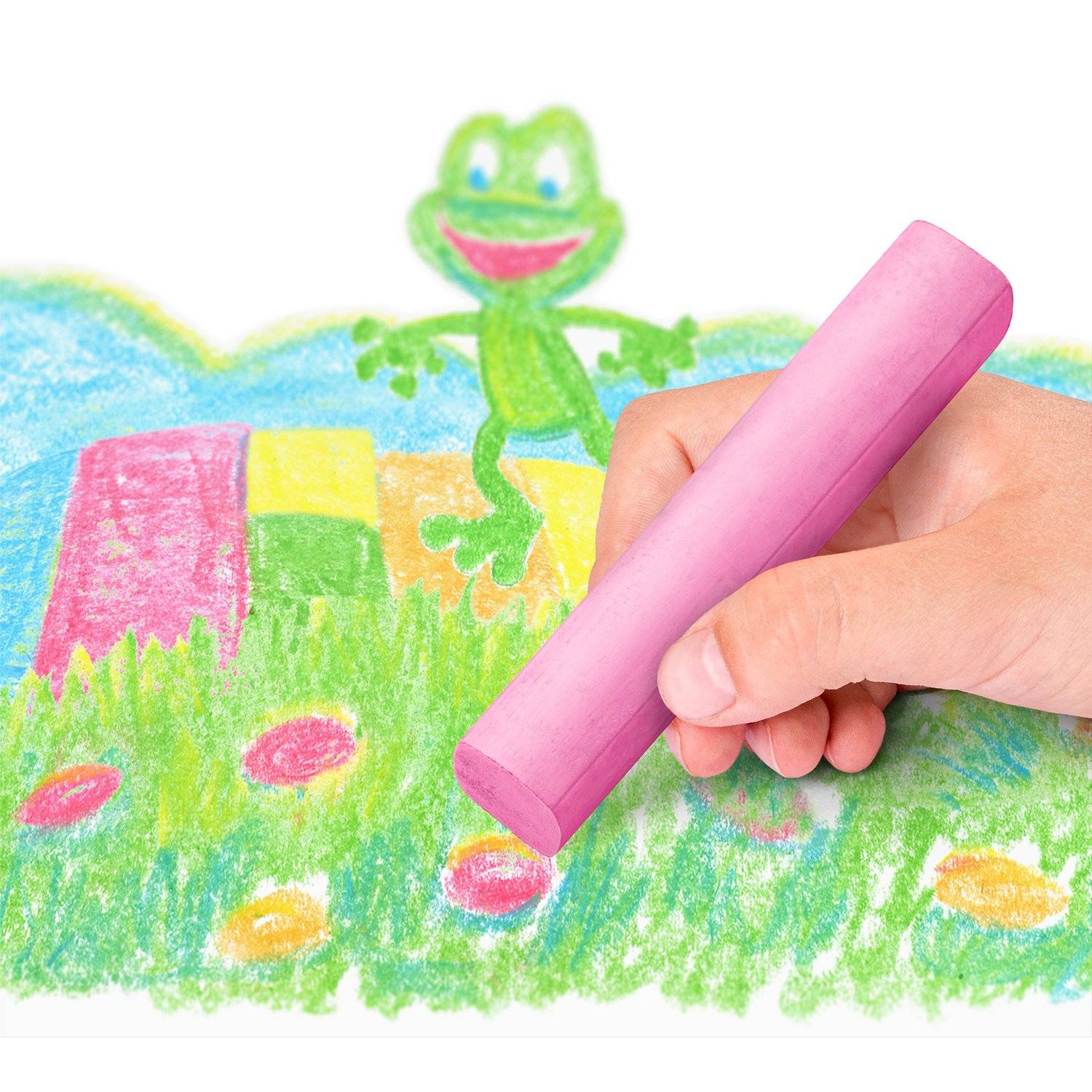 STAEDTLER Straßenmalkreide Noris junior, 6er Karton im Maxiformat, quadratisch, Durchmesser: 20 mm, staubarm, - 1 Stück-3
