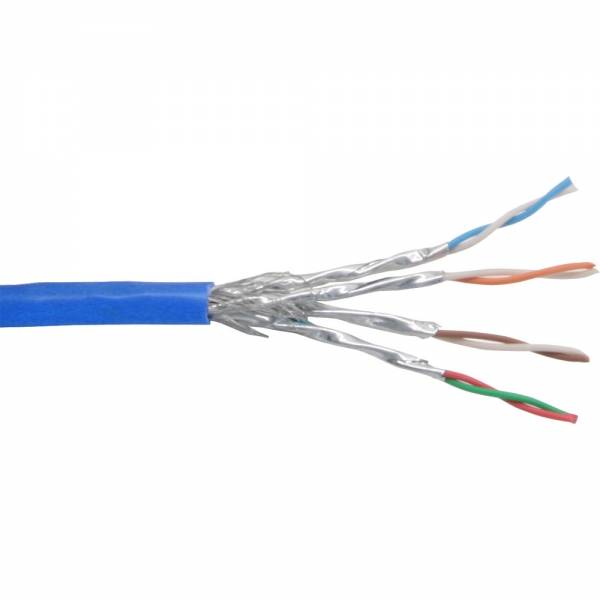 Cavo patch InLine Cat.6 S/FTP (PiMf) - blu - AWG27 - PVC - CU - 100 m-0