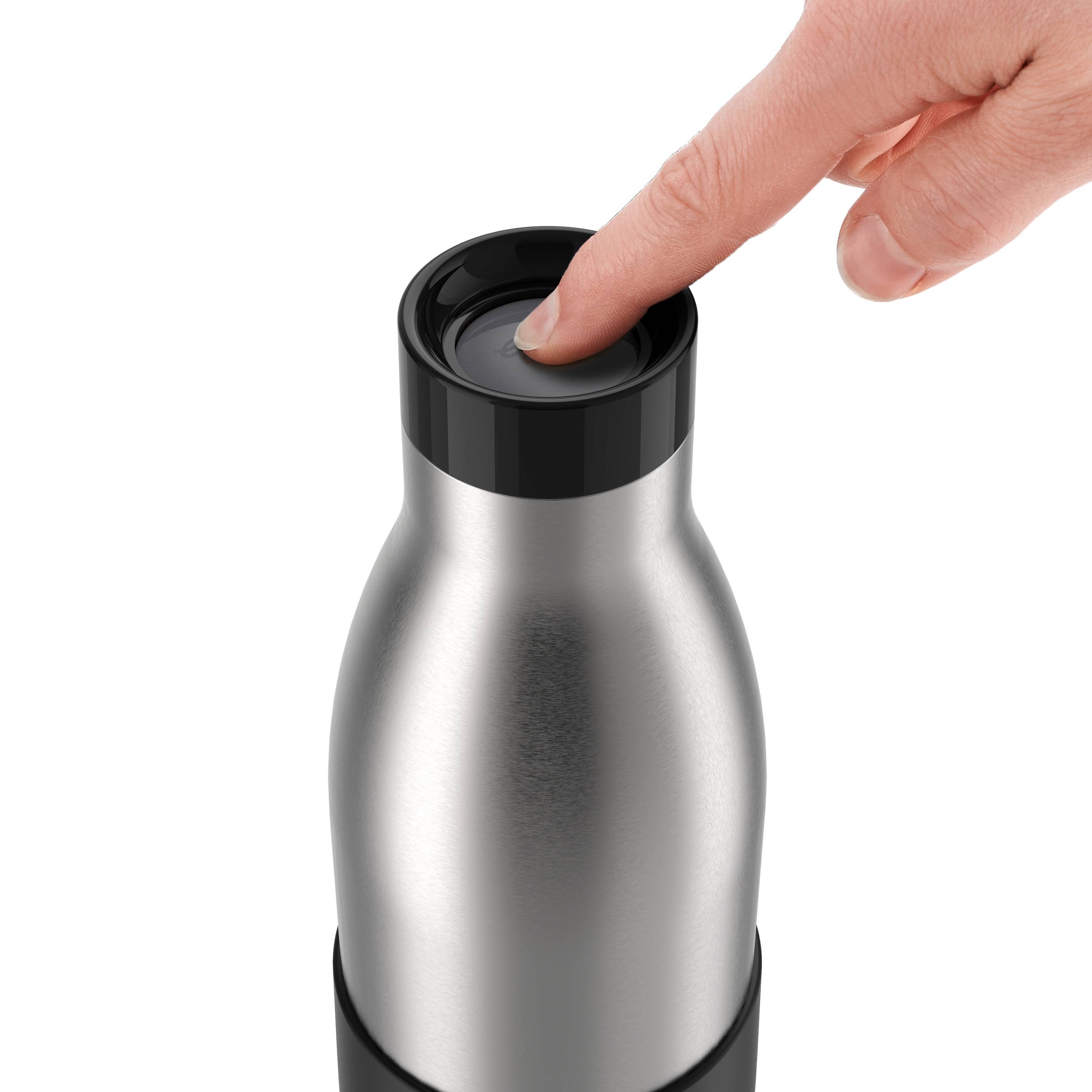 EMSA Bludrop Sleeve N3111100 borraccia Uso quotidiano 700 ml Acciaio inox Nero, Acciaio inox-2
