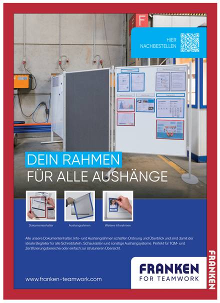 Franken Aushangrahmen PRO A3 - Tafelrahmen - Rot - A3 - Wand - 470 mm - 10 mm (AR15012)-4
