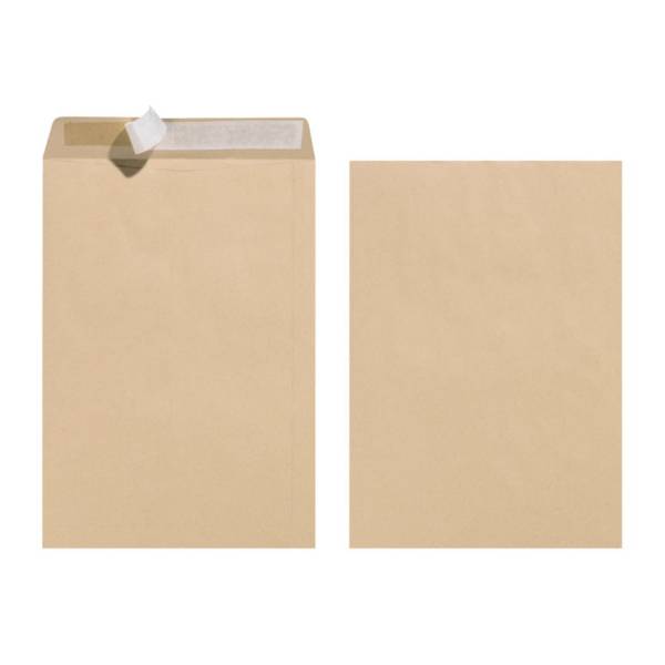 herlitz Versandtasche, DIN C4, ohne Fenster, braun haftklebend, Natron-Recycling-Kraftpapier, 90 g-qm (10900744)