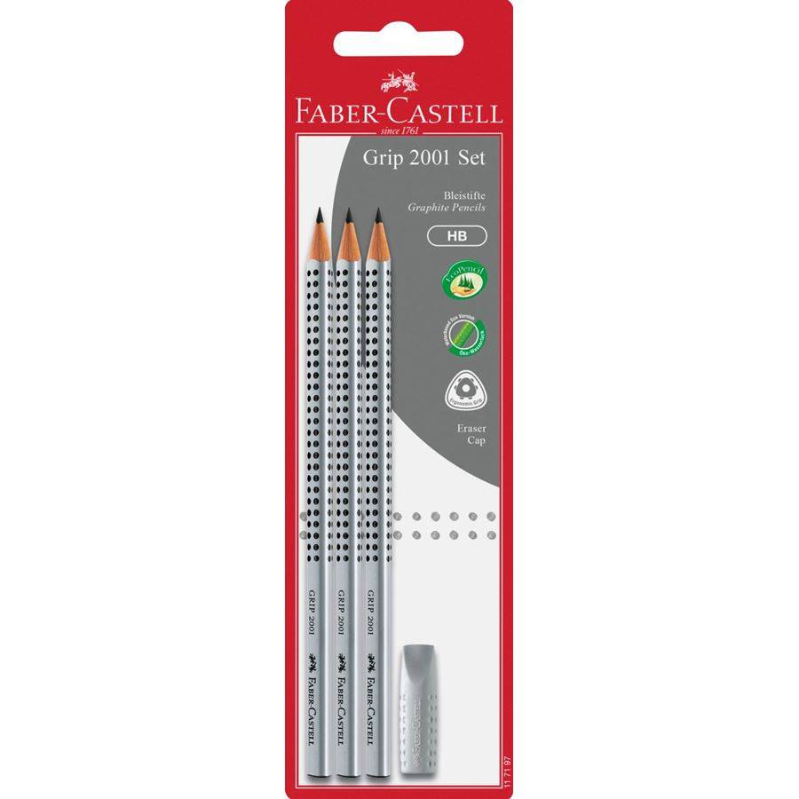 Faber-Castell Grip 2001 Set HB 4 pz (Faber-Castell GRIP 2001 - blyant - HB)-1