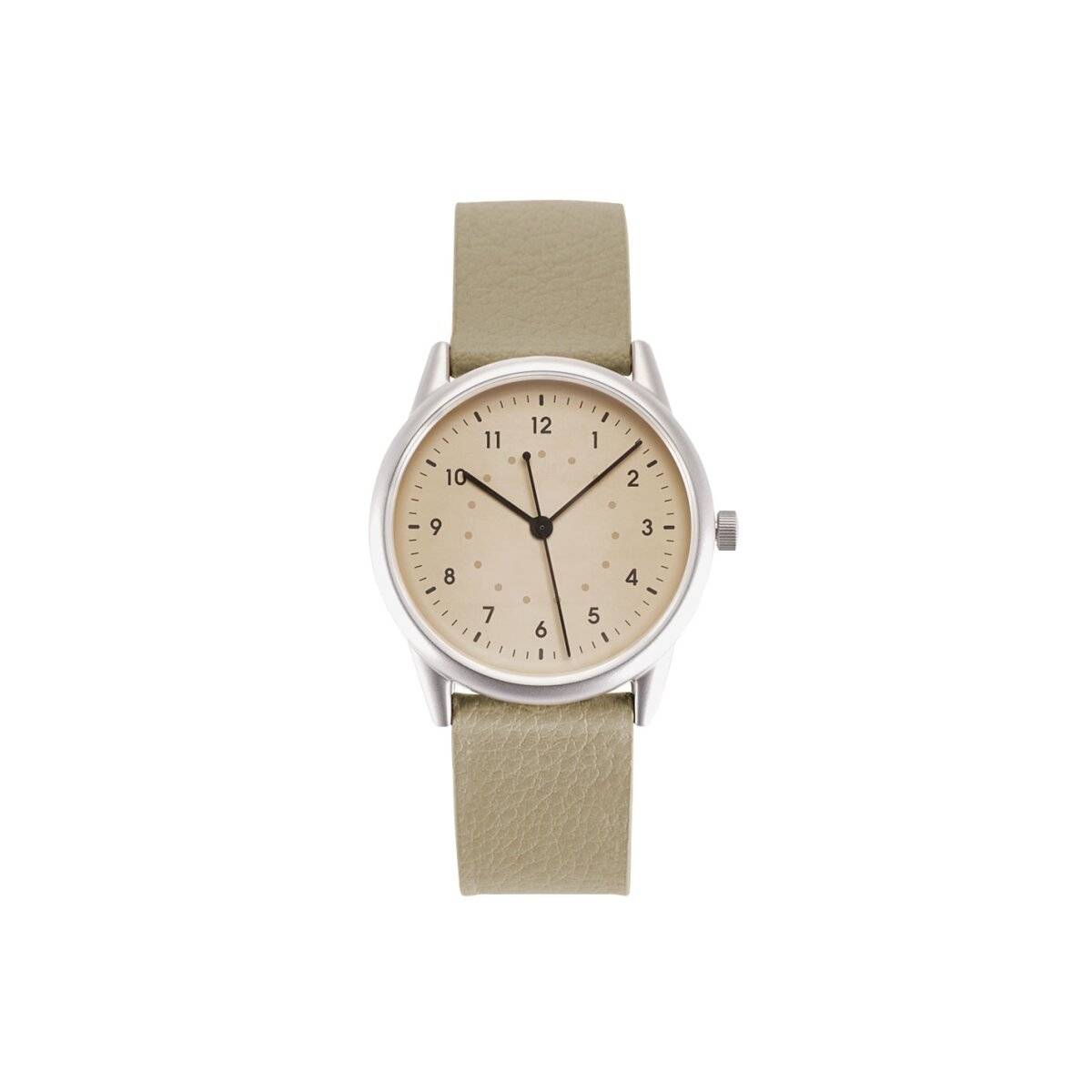Elegante orologio analogico automatico con movimento Miyota 9015 bracciale vegano sabbia del deserto-0
