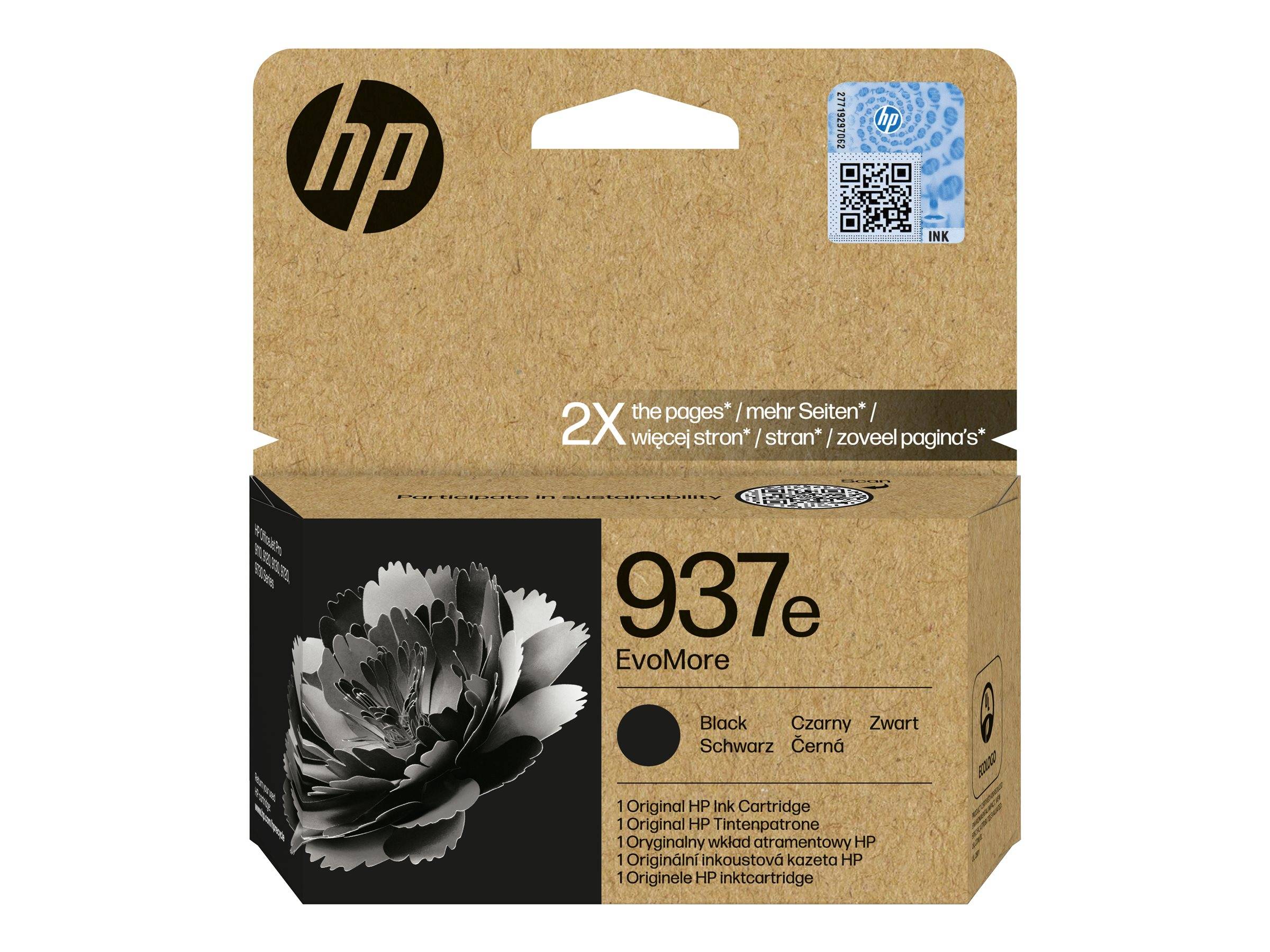 HP 937E EVOMORE BLACK ORIGINAL INK-0