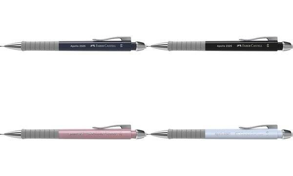 Faber -castell Apollo Portaminas - Scatta 0,7 mm - Grip ergonomico - Borra integrata - Bodice blu scuro-2