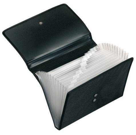 Cartella a scomparti VELOFLEX Office A4 mis. testo. DIN A4 12 volte nero-1