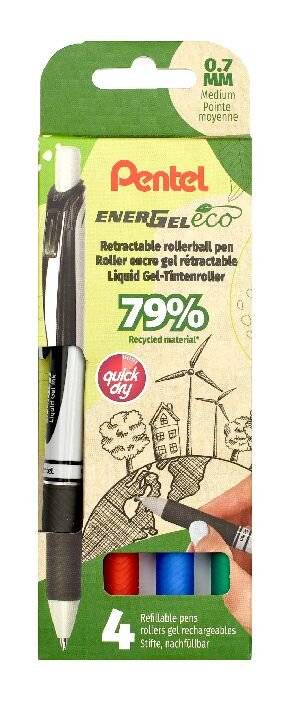 Pentel EnerGel eco BL77 penna gel 0,35 mm, colore scrittura: multicolore-2
