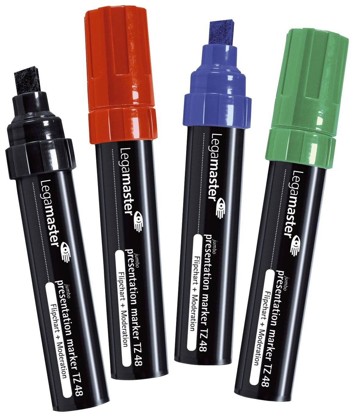 Legamaster Jumbo evidenziatore 4 pz Punta smussata Nero, Blu, Verde, Rosso-2