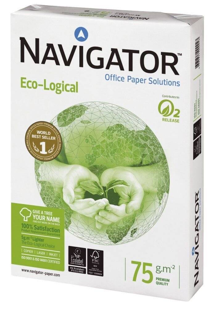 Carta per fotocopie A4 Navigator Ecological 75 g/mÃƒÂ Risma da 500 fogli - NEC0750088-2
