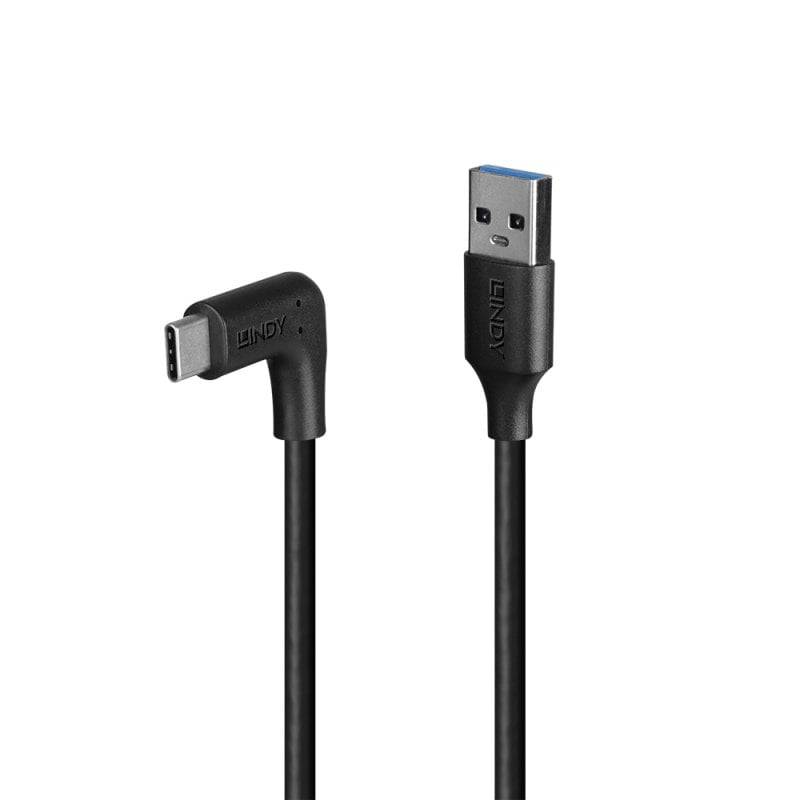 Lindy 1m USB 3.2 Typ A an C Kabel 90° gewinkelt (32013)-1