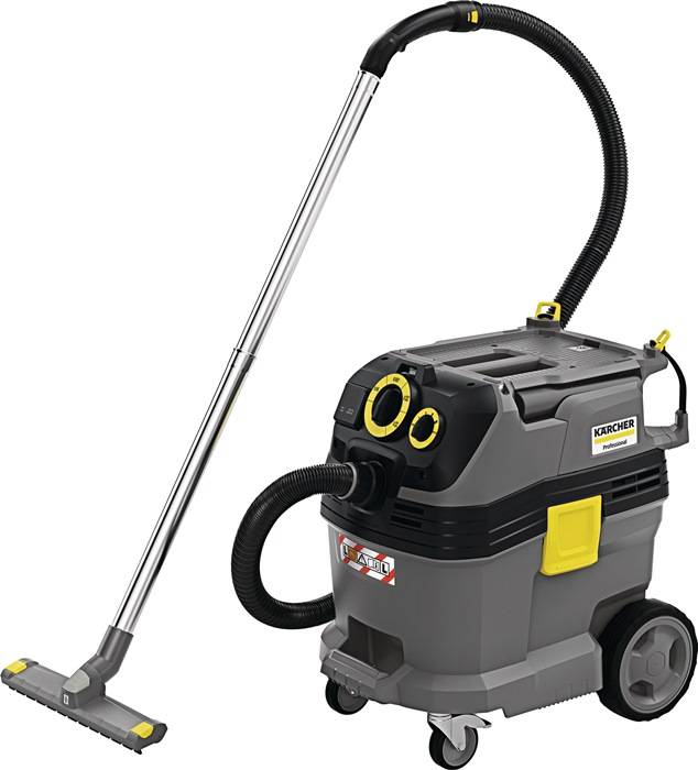 Aspirapolvere potente per uso bagnato e secco âEUR¢ Potenza 1380W, cavo da 7,5m âEUR¢ Serbatoio in plastica, filtro a pieghe