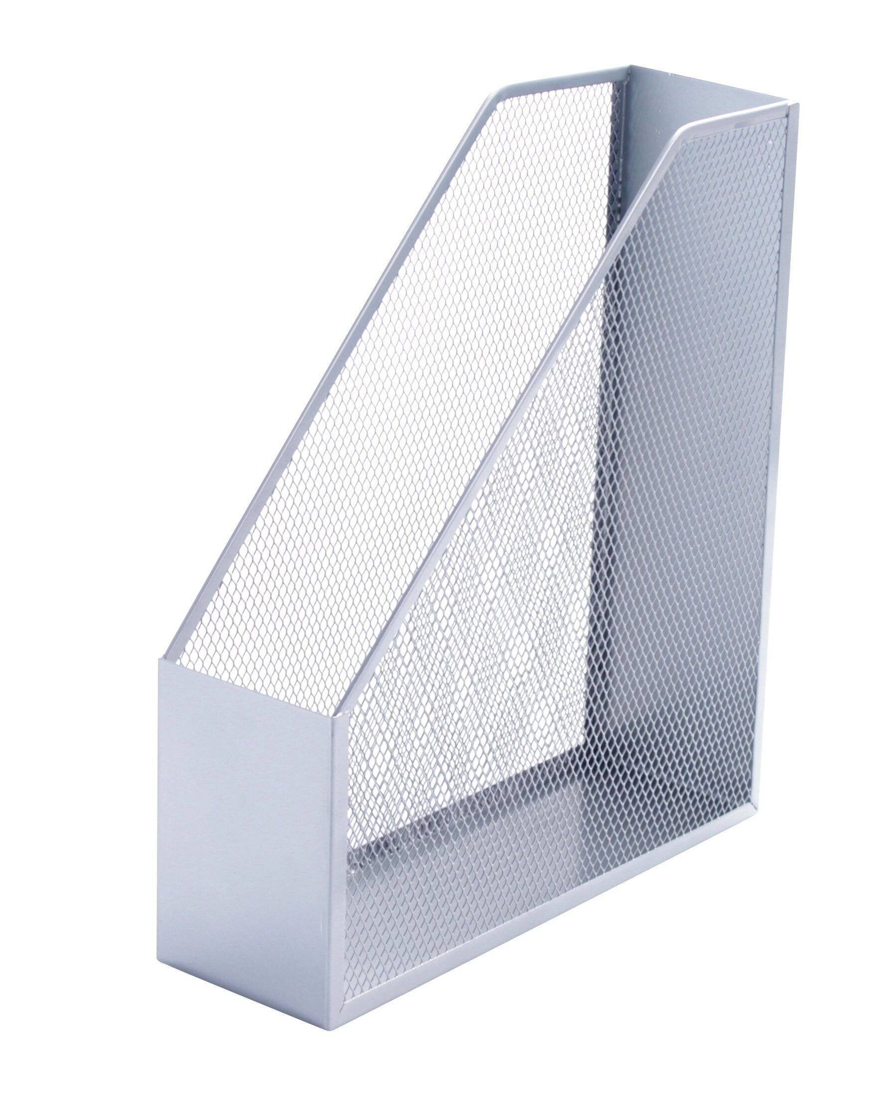 Portariviste in metallo Q-Connect 9,5x29,5x25,8 cm argento KF00845
