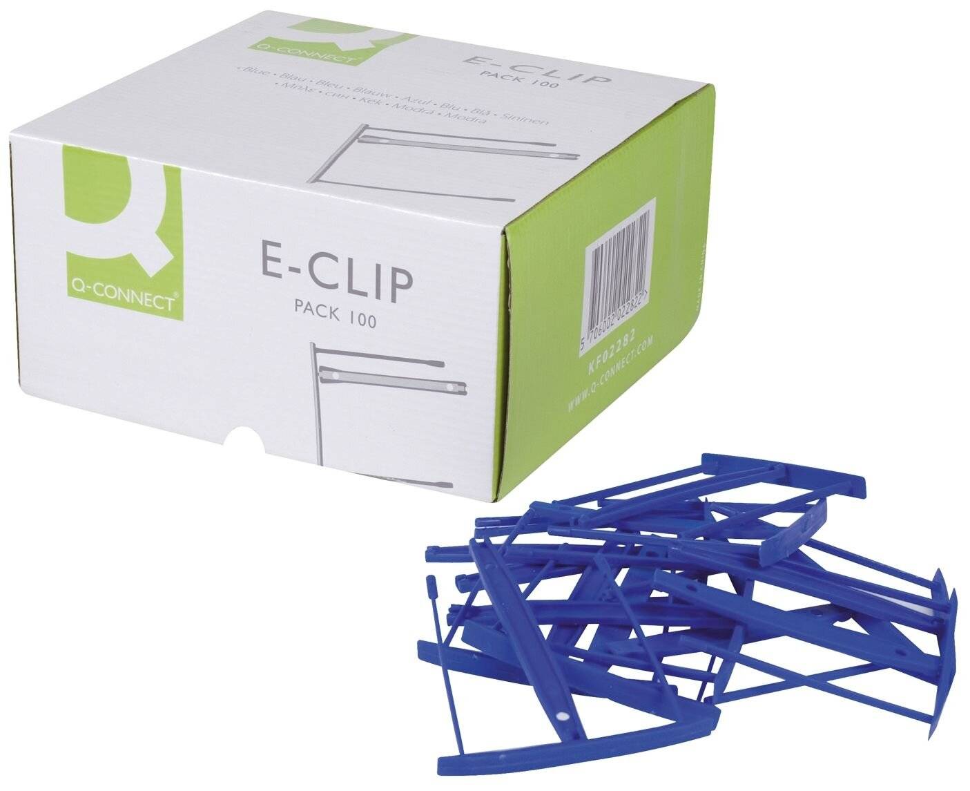 Clip fermafogli Q-Connect blu passo 8 cm conf. 100 pezzi - KF02282-2