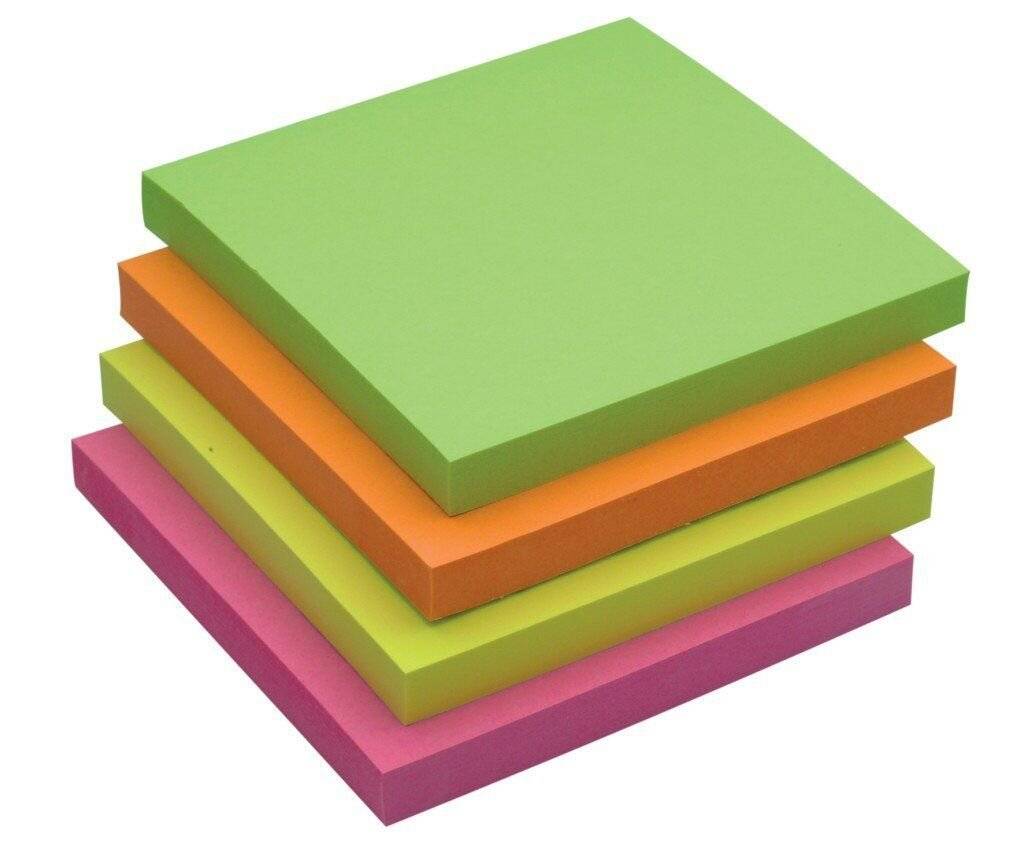 Foglietti riposizionabili Q-Connect 70 g/m² assortiti neon 76x76 mm 12 blocchetti da 80 ff - KF10508-0