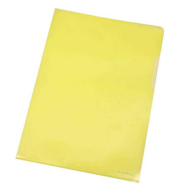 Cartellina a L Q-Connect ppl A4 giallo conf. da 100 - KF00308