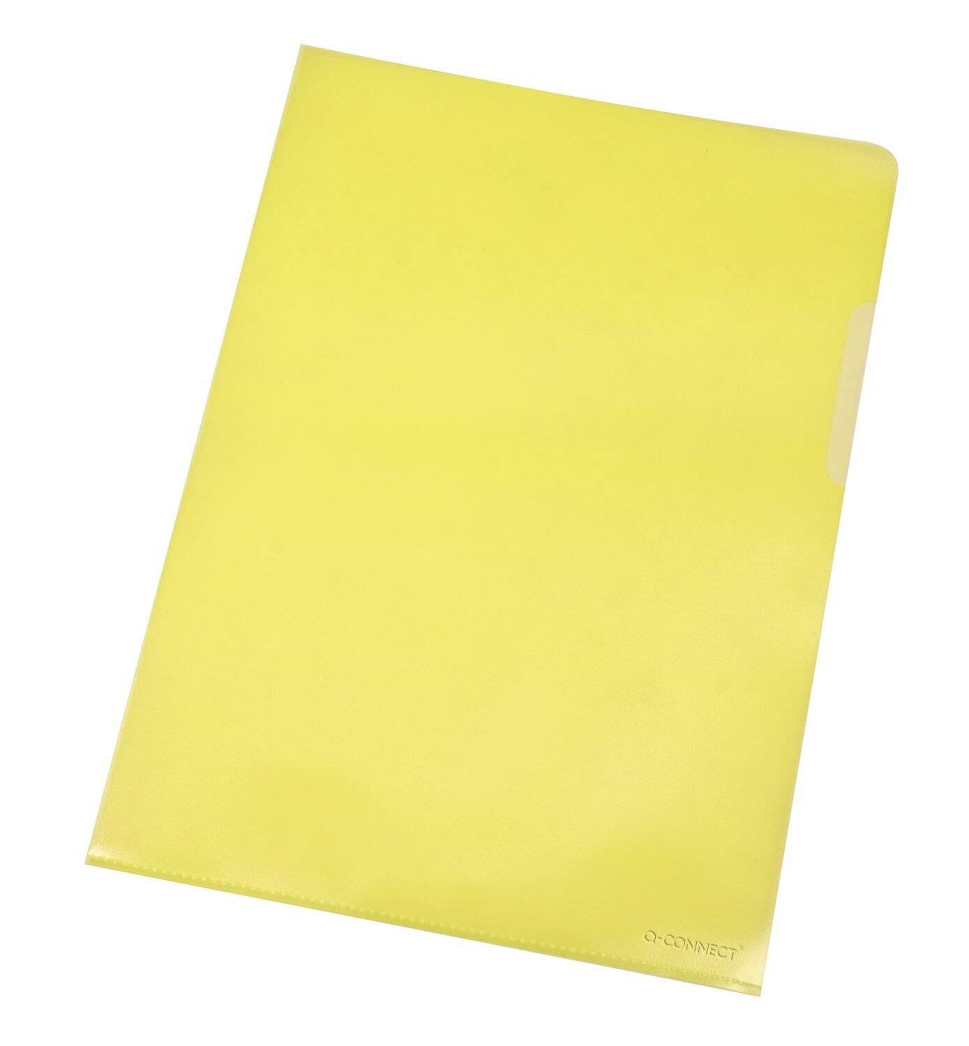 Cartellina a L Q-Connect ppl A4 giallo conf. da 100 - KF00308-0