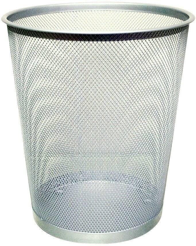 Cestino in metallo Q-Connect 19 l h 34,5 cm x diametro 29,5 cm argento KF00849