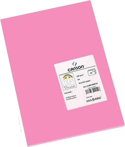 Tanson Guarro Pack di 50 carte Iris A4G 185G - 21x29,7 cm - colore della gomma rosa-0